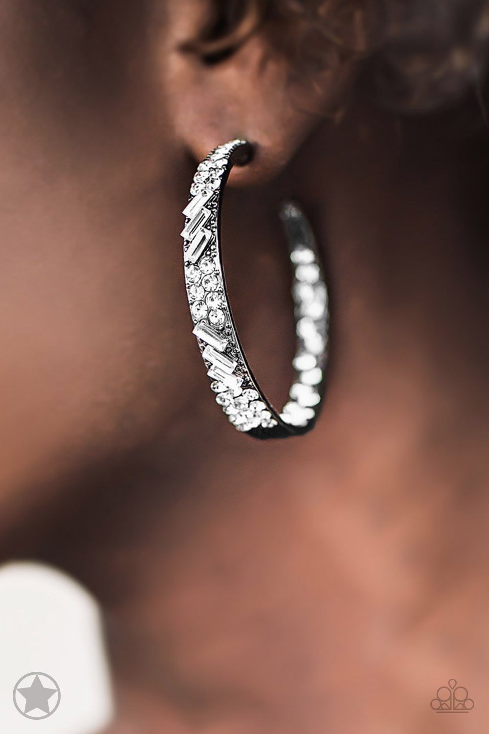 GLITZY By Association Earrings-Gunmetal