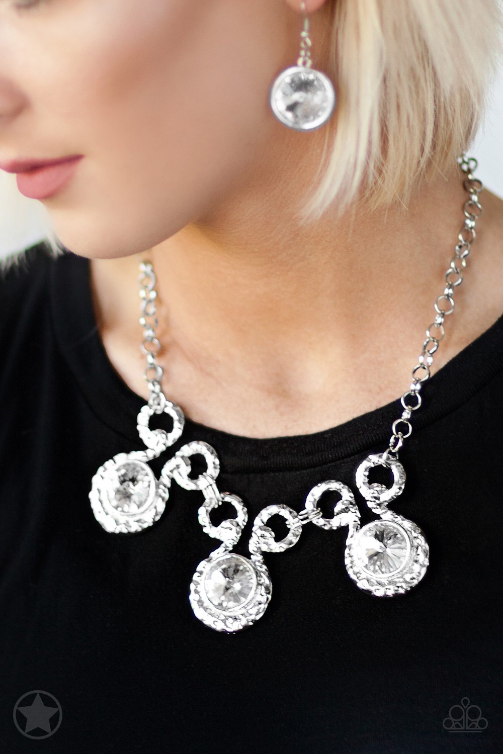 Hypnotized Necklace Set-Silver